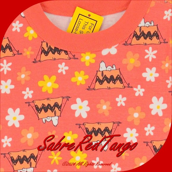 NWT Hanna Andersson Organic Long Johns Pajamas Peanuts Snoopy Camp 140 10 - Picture 2 of 4